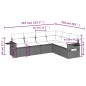 vidaXL Set de muebles de jardín 6 pzas y cojines ratán sintético gris