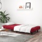 vidaXL Sofá cama de 2 plazas terciopelo color vino tinto vidaXL Sofá cama de 2 plazas terciopelo color vino tinto
