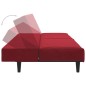 vidaXL Sofá cama de 2 plazas terciopelo color vino tinto vidaXL Sofá cama de 2 plazas terciopelo color vino tinto