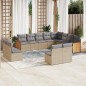 vidaXL Set de sofás de jardín 12 pzas y cojines ratán sintético marrón vidaXL Set de sofás de jardín 12 pzas y cojines ratán sintético marrón
