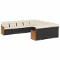 vidaXL Set de sofás de jardín 11 pzas y cojines ratán sintético negro vidaXL Set de sofás de jardín 11 pzas y cojines ratán sintético negro
