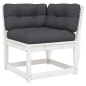 vidaXL Set sofás jardín 5 pzas con cojines madera maciza pino blanco vidaXL Set sofás jardín 5 pzas con cojines madera maciza pino blanco