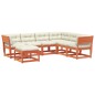 vidaXL Set muebles jardín 7 pzas con cojines madera pino marrón cera vidaXL Set muebles jardín 7 pzas con cojines madera pino marrón cera
