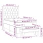 vidaXL Cama box spring con colchón tela marrón oscuro 80x200 cm vidaXL Cama box spring con colchón tela marrón oscuro 80x200 cm