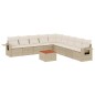 vidaXL Juego de sofás jardín con cojines beige 10 pzas ratán sintético vidaXL Juego de sofás jardín con cojines beige 10 pzas ratán sintético