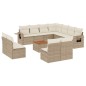 vidaXL Set de sofás de jardín 12 pzas y cojines ratán sintético marrón vidaXL Set de sofás de jardín 12 pzas y cojines ratán sintético marrón
