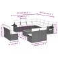 vidaXL Set de sofás de jardín 12 pzas y cojines ratán sintético marrón vidaXL Set de sofás de jardín 12 pzas y cojines ratán sintético marrón