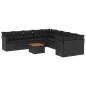 vidaXL Set de sofás de jardín 11 pzas y cojines ratán sintético negro vidaXL Set de sofás de jardín 11 pzas y cojines ratán sintético negro