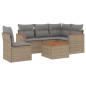 vidaXL Juego de sofás jardín con cojines 6 pzas ratán sintético beige vidaXL Juego de sofás jardín con cojines 6 pzas ratán sintético beige