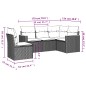 vidaXL Set de muebles de jardín 5 pzas y cojines ratán sintético negro vidaXL Set de muebles de jardín 5 pzas y cojines ratán sintético negro