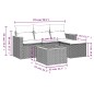 vidaXL Set de muebles de jardín 5 pzas y cojines ratán sintético negro vidaXL Set de muebles de jardín 5 pzas y cojines ratán sintético negro