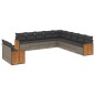 vidaXL Set de sofás de jardín 11 pzas y cojines ratán sintético gris vidaXL Set de sofás de jardín 11 pzas y cojines ratán sintético gris