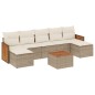 vidaXL Juego de sofás de jardín con cojines beige 8 pzas ratán PE vidaXL Juego de sofás de jardín con cojines beige 8 pzas ratán PE
