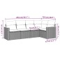 vidaXL Set de muebles de jardín 5 pzas y cojines ratán sintético negro vidaXL Set de muebles de jardín 5 pzas y cojines ratán sintético negro
