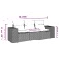 vidaXL Set de sofás de jardín con cojines 3 pzas ratán sintético negro vidaXL Set de sofás de jardín con cojines 3 pzas ratán sintético negro