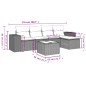 vidaXL Set de muebles de jardín 6 pzas y cojines ratán sintético gris vidaXL Set de muebles de jardín 6 pzas y cojines ratán sintético gris