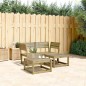 vidaXL Juego de sofás de jardín 3 piezas madera de pino impregnada vidaXL Juego de sofás de jardín 3 piezas madera de pino impregnada