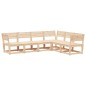 vidaXL Juego de sofás de jardín 6 piezas madera maciza de pino