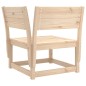 vidaXL Juego de sofás de jardín 6 piezas madera maciza de pino