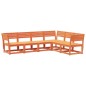 vidaXL Juego de sofás de jardín 6 pzas madera maciza pino marrón cera vidaXL Juego de sofás de jardín 6 pzas madera maciza pino marrón cera