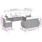 vidaXL Set de sofás de jardín 8 piezas y cojines ratán sintético negro vidaXL Set de sofás de jardín 8 piezas y cojines ratán sintético negro