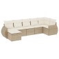 vidaXL Set sofás de jardín 7 piezas y cojines ratán sintético beige vidaXL Set sofás de jardín 7 piezas y cojines ratán sintético beige