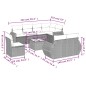 vidaXL Set de muebles de jardín 9 pzas y cojines ratán sintético gris vidaXL Set de muebles de jardín 9 pzas y cojines ratán sintético gris