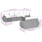 vidaXL Set de sofás de jardín 7 piezas con cojines ratán PE gris vidaXL Set de sofás de jardín 7 piezas con cojines ratán PE gris