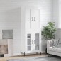 vidaXL Aparador alto madera contrachapada blanco brillo 69,5x34x180 cm vidaXL Aparador alto madera contrachapada blanco brillo 69,5x34x180 cm