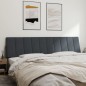 vidaXL Cabecero de cama acolchado terciopelo gris oscuro 200 cm vidaXL Cabecero de cama acolchado terciopelo gris oscuro 200 cm