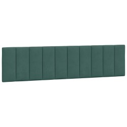 vidaXL Cabecero de cama acolchado terciopelo verde oscuro 200 cm