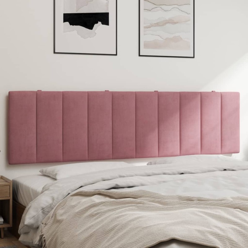 vidaXL Cabecero de cama acolchado terciopelo rosa 180 cm vidaXL Cabecero de cama acolchado terciopelo rosa 180 cm