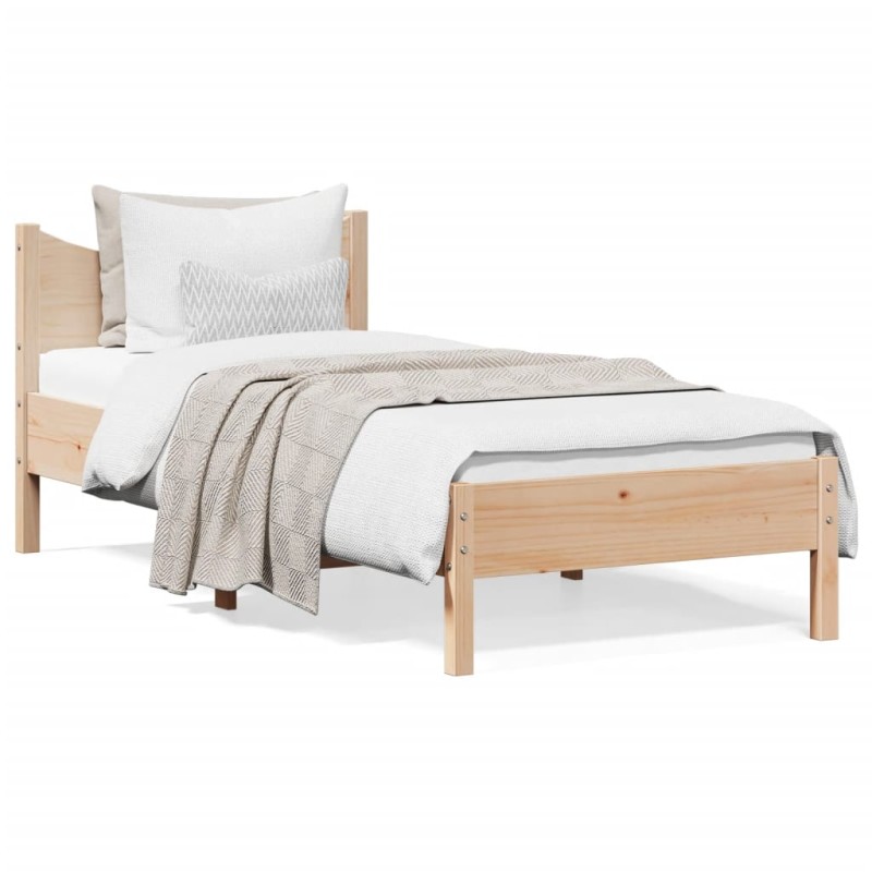 vidaXL Estructura de cama madera maciza de pino 100x200 cm vidaXL Estructura de cama madera maciza de pino 100x200 cm