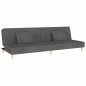 vidaXL Sofá cama de 2 plazas con dos almohadas tela gris oscuro vidaXL Sofá cama de 2 plazas con dos almohadas tela gris oscuro