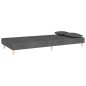 vidaXL Sofá cama de 2 plazas con dos almohadas tela gris oscuro vidaXL Sofá cama de 2 plazas con dos almohadas tela gris oscuro