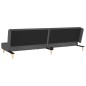 vidaXL Sofá cama de 2 plazas con dos almohadas tela gris oscuro vidaXL Sofá cama de 2 plazas con dos almohadas tela gris oscuro