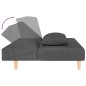 vidaXL Sofá cama de 2 plazas con dos almohadas tela gris oscuro vidaXL Sofá cama de 2 plazas con dos almohadas tela gris oscuro