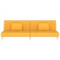 vidaXL Sofá cama de 2 plazas con dos almohadas tela color amarillo vidaXL Sofá cama de 2 plazas con dos almohadas tela color amarillo