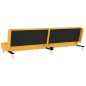 vidaXL Sofá cama de 2 plazas con dos almohadas tela color amarillo vidaXL Sofá cama de 2 plazas con dos almohadas tela color amarillo