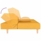 vidaXL Sofá cama de 2 plazas con dos almohadas tela color amarillo vidaXL Sofá cama de 2 plazas con dos almohadas tela color amarillo