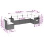 vidaXL Set sofás de jardín 6 piezas y cojines ratán sintético marrón vidaXL Set sofás de jardín 6 piezas y cojines ratán sintético marrón