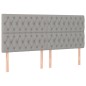 vidaXL Cama box spring con colchón tela gris claro 200x200 cm vidaXL Cama box spring con colchón tela gris claro 200x200 cm