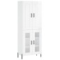vidaXL Aparador alto madera contrachapada blanco brillo 69,5x34x180 cm vidaXL Aparador alto madera contrachapada blanco brillo 69,5x34x180 cm