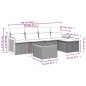 vidaXL Set de sofás de jardín 6 piezas y cojines ratán sintético negro vidaXL Set de sofás de jardín 6 piezas y cojines ratán sintético negro