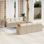 vidaXL Set de sofás de jardín 9 pzas con cojines ratán sintético beige vidaXL Set de sofás de jardín 9 pzas con cojines ratán sintético beige