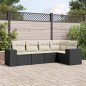 vidaXL Set de muebles de jardín 5 pzas y cojines ratán sintético negro vidaXL Set de muebles de jardín 5 pzas y cojines ratán sintético negro