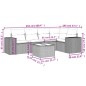 vidaXL Set de muebles de jardín 6 pzas y cojines ratán sintético gris vidaXL Set de muebles de jardín 6 pzas y cojines ratán sintético gris