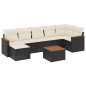 vidaXL Set de sofás de jardín 8 piezas y cojines ratán sintético negro vidaXL Set de sofás de jardín 8 piezas y cojines ratán sintético negro