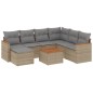 vidaXL Juego de sofás de jardín con cojines beige 8 pzas ratán PE vidaXL Juego de sofás de jardín con cojines beige 8 pzas ratán PE