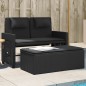 vidaXL Sillón reclinable de jardín con cojines ratán sintético negro vidaXL Sillón reclinable de jardín con cojines ratán sintético negro